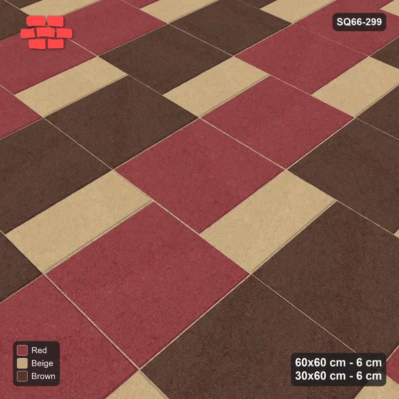 Interlock (Pasco) 60x60 cm · SQ66-299 · Slab Pair + 30x60 Plank Step, Checker, Right, Kerb, 540 cm · Side view Interlock (Pasco) 60x60 cm · SQ66-299 · Slab Pair + 30x60 Plank Step, Checker, Right, Kerb, 540 cm · Side view