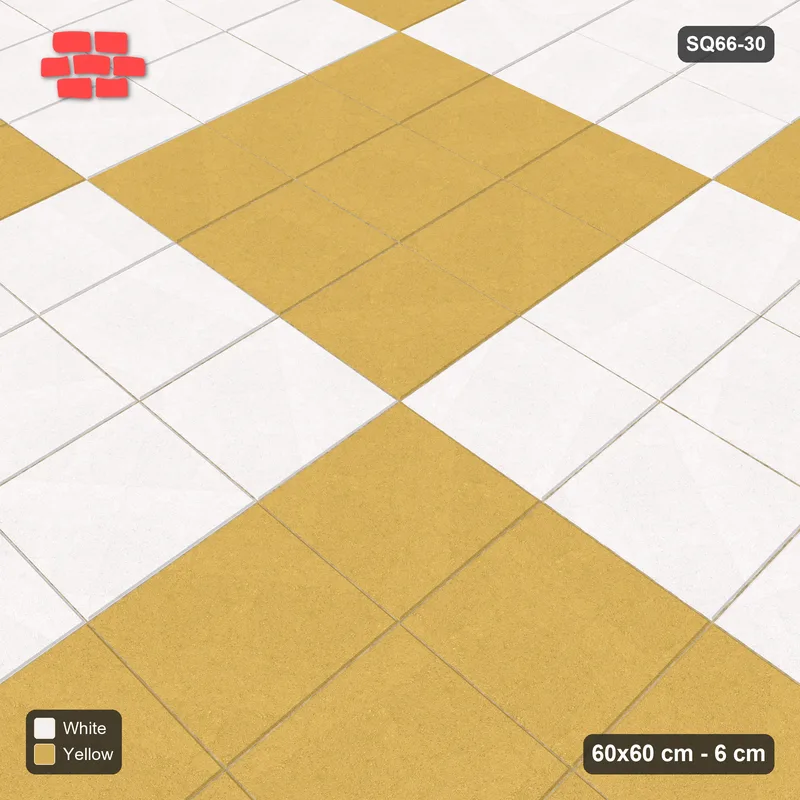 Interlock (Pasco) 60x60 cm · SQ66-30 · Triple-Slab Checker Blocks · Side view Interlock (Pasco) 60x60 cm · SQ66-30 · Triple-Slab Checker Blocks · Side view
