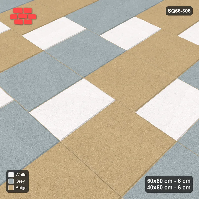 Interlock (Pasco) 60x60 cm · SQ66-306 · Slab Pair + 40x60 Plank Step, Checker, Right, 460 cm · Side view Interlock (Pasco) 60x60 cm · SQ66-306 · Slab Pair + 40x60 Plank Step, Checker, Right, 460 cm · Side view