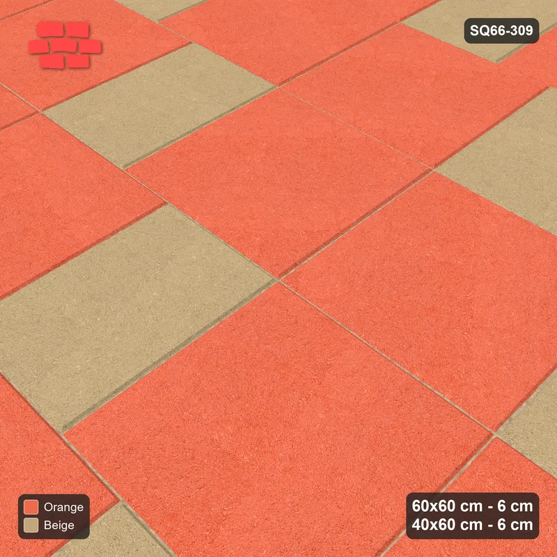 Interlock (Pasco) 60x60 cm · SQ66-309 · Slab Pair + 40x60 Plank Step, Solid Slabs, Left, Kerb · Side view Interlock (Pasco) 60x60 cm · SQ66-309 · Slab Pair + 40x60 Plank Step, Solid Slabs, Left, Kerb · Side view