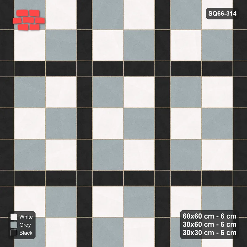 Interlock (Pasco) 60x60 cm · SQ66-314 · Panel Grid 2x2, 30 cm Lines, Two-Tone Slabs, 480 cm · Top view Interlock (Pasco) 60x60 cm · SQ66-314 · Panel Grid 2x2, 30 cm Lines, Two-Tone Slabs, 480 cm · Top view