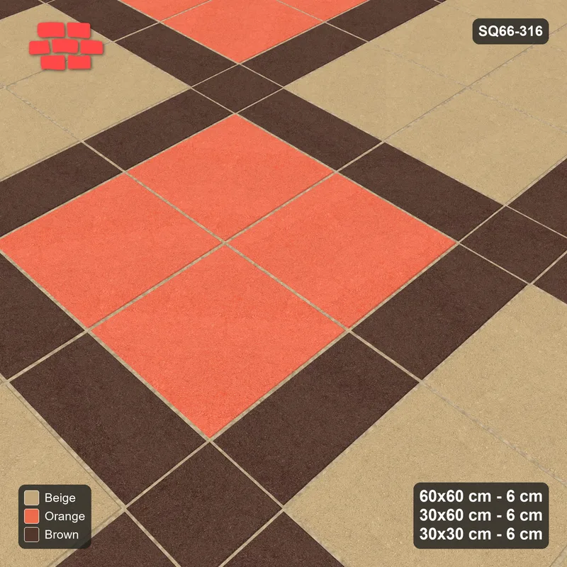Interlock (Pasco) 60x60 cm · SQ66-316 · Panel Grid 2x3, 30 cm Lines, Block Panels, Kerb, 580 cm · Side view Interlock (Pasco) 60x60 cm · SQ66-316 · Panel Grid 2x3, 30 cm Lines, Block Panels, Kerb, 580 cm · Side view