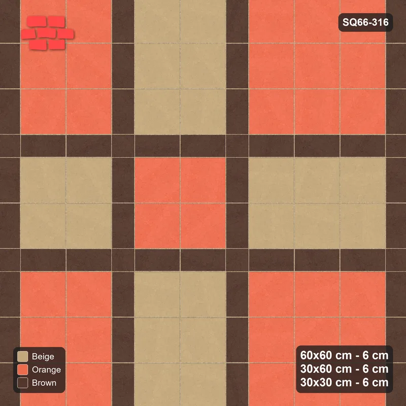 Interlock (Pasco) 60x60 cm · SQ66-316 · Panel Grid 2x3, 30 cm Lines, Block Panels, Kerb, 580 cm · Top view Interlock (Pasco) 60x60 cm · SQ66-316 · Panel Grid 2x3, 30 cm Lines, Block Panels, Kerb, 580 cm · Top view