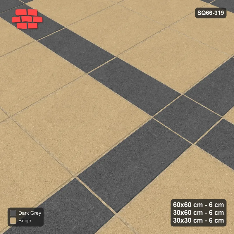 Interlock (Pasco) 60x60 cm · SQ66-319 · Panel Grid 3x3, 30 cm Lines, Dark Lines, Line Edges, 390 cm · Side view Interlock (Pasco) 60x60 cm · SQ66-319 · Panel Grid 3x3, 30 cm Lines, Dark Lines, Line Edges, 390 cm · Side view