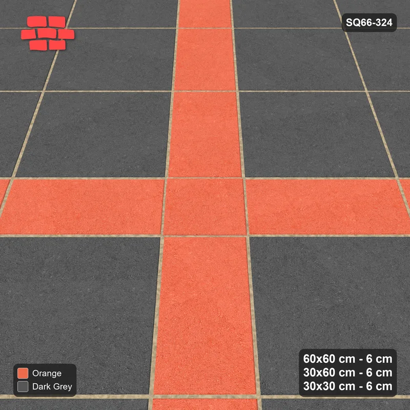 Interlock (Pasco) 60x60 cm · SQ66-324 · 45 Degree Panel Grid, 30 cm Lines, Dark Lines, Kerb, 460 cm · Side view Interlock (Pasco) 60x60 cm · SQ66-324 · 45 Degree Panel Grid, 30 cm Lines, Dark Lines, Kerb, 460 cm · Side view