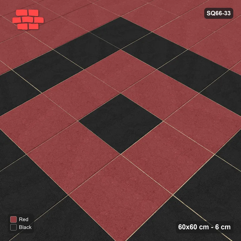 Interlock (Pasco) 60x60 cm · SQ66-33 · Double Ring Medallion · Side view Interlock (Pasco) 60x60 cm · SQ66-33 · Double Ring Medallion · Side view