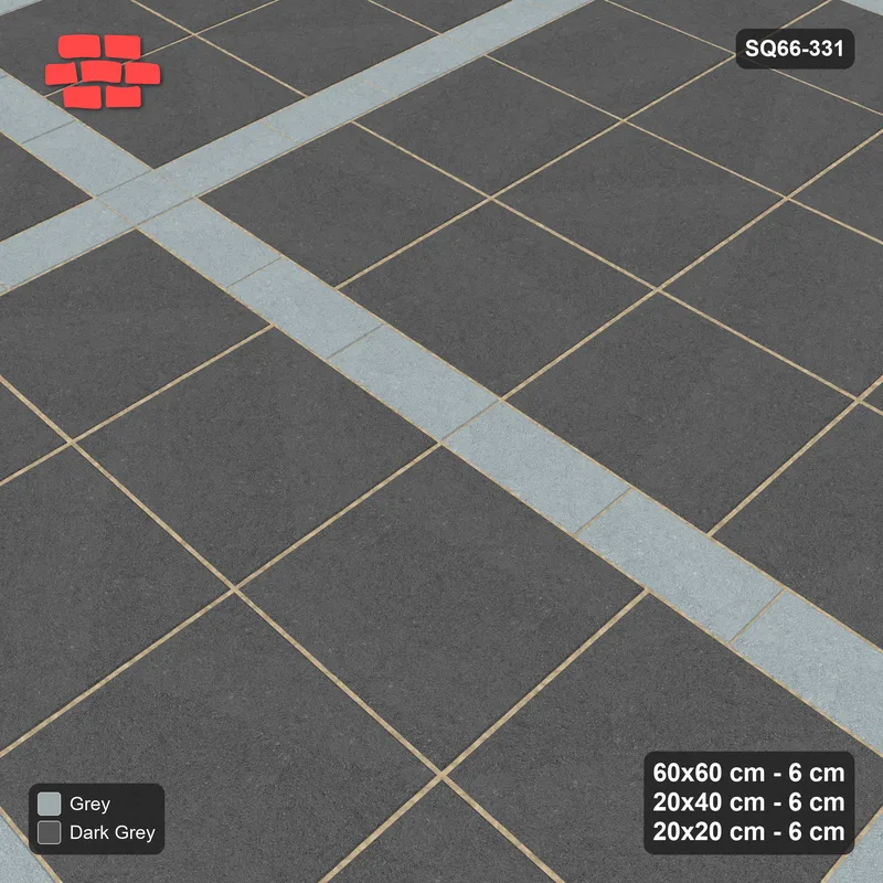 Interlock (Pasco) 60x60 cm · SQ66-331 · Panel Grid 2x2, 20 cm Lines, Dark Lines, 560 cm · Side view Interlock (Pasco) 60x60 cm · SQ66-331 · Panel Grid 2x2, 20 cm Lines, Dark Lines, 560 cm · Side view