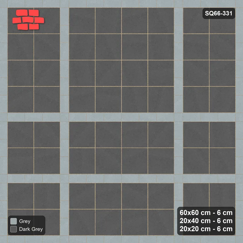 Interlock (Pasco) 60x60 cm · SQ66-331 · Panel Grid 2x2, 20 cm Lines, Dark Lines, 560 cm · Top view Interlock (Pasco) 60x60 cm · SQ66-331 · Panel Grid 2x2, 20 cm Lines, Dark Lines, 560 cm · Top view