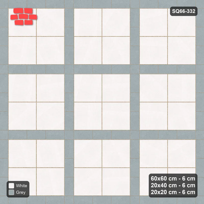 Interlock (Pasco) 60x60 cm · SQ66-332 · Panel Grid 2x2, 20 cm Lines, Dark Lines, Line Edges, 440 cm · Top view Interlock (Pasco) 60x60 cm · SQ66-332 · Panel Grid 2x2, 20 cm Lines, Dark Lines, Line Edges, 440 cm · Top view