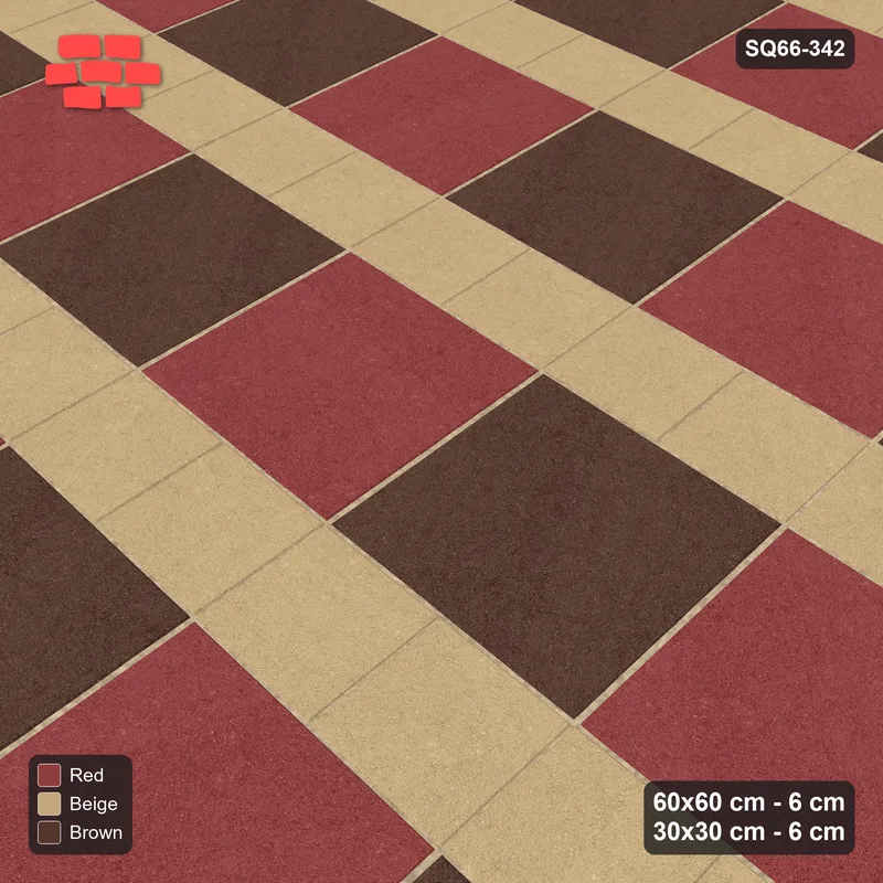 Interlock (Pasco) 60x60 cm · SQ66-342 · Checker Slabs, 30x30 Ribbons, Checker Slabs, 60 cm Bands · Side view Interlock (Pasco) 60x60 cm · SQ66-342 · Checker Slabs, 30x30 Ribbons, Checker Slabs, 60 cm Bands · Side view
