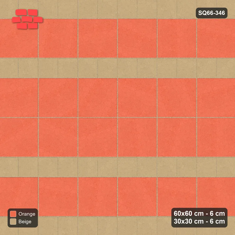 Interlock (Pasco) 60x60 cm · SQ66-346 · Slab Field, 30x30 Ribbons, Solid Slabs, 60 cm Bands, 360 cm · Top view Interlock (Pasco) 60x60 cm · SQ66-346 · Slab Field, 30x30 Ribbons, Solid Slabs, 60 cm Bands, 360 cm · Top view