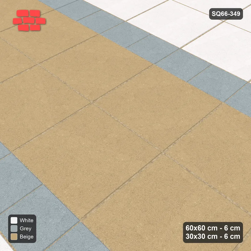 Interlock (Pasco) 60x60 cm · SQ66-349 · Checker Slabs, 30x30 Ribbons, Block Checker, 120 cm Bands · Side view Interlock (Pasco) 60x60 cm · SQ66-349 · Checker Slabs, 30x30 Ribbons, Block Checker, 120 cm Bands · Side view
