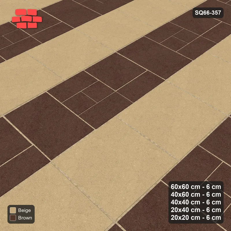 Interlock (Pasco) 60x60 cm · SQ66-357 · Five-Size Ashlar, 120 cm Block, Slab vs Rest, Repeat, 600 cm · Side view Interlock (Pasco) 60x60 cm · SQ66-357 · Five-Size Ashlar, 120 cm Block, Slab vs Rest, Repeat, 600 cm · Side view