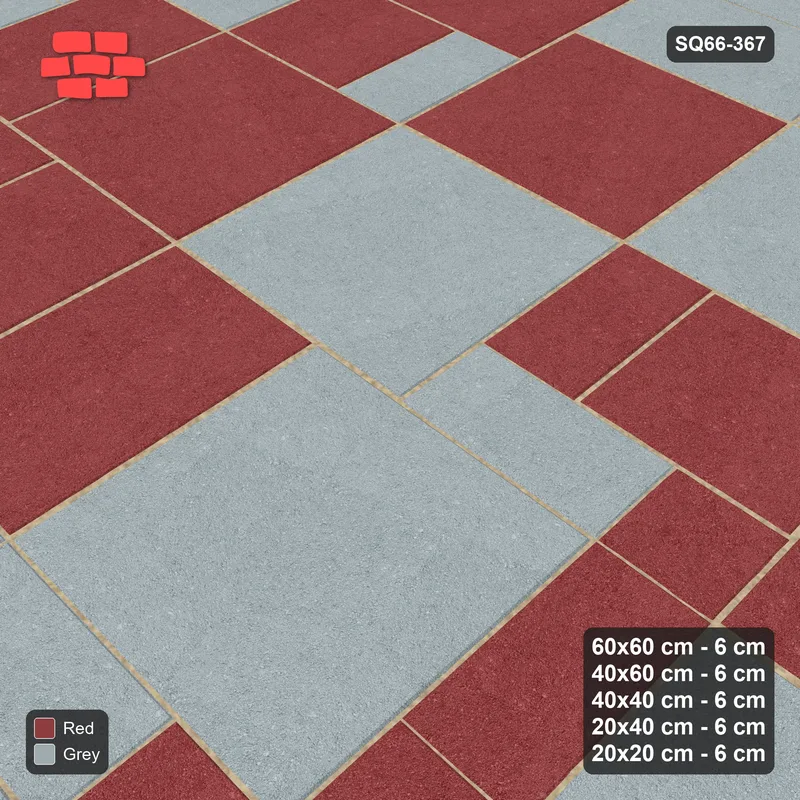 Interlock (Pasco) 60x60 cm · SQ66-367 · Five-Size Ashlar, 120 cm Block, Random Tones, Varied, 360 cm · Side view Interlock (Pasco) 60x60 cm · SQ66-367 · Five-Size Ashlar, 120 cm Block, Random Tones, Varied, 360 cm · Side view