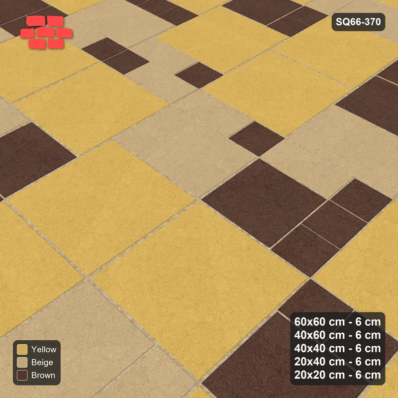 Interlock (Pasco) 60x60 cm · SQ66-370 · Five-Size Ashlar, 120 cm Block, Size Tones, Varied, 600 cm · Side view Interlock (Pasco) 60x60 cm · SQ66-370 · Five-Size Ashlar, 120 cm Block, Size Tones, Varied, 600 cm · Side view