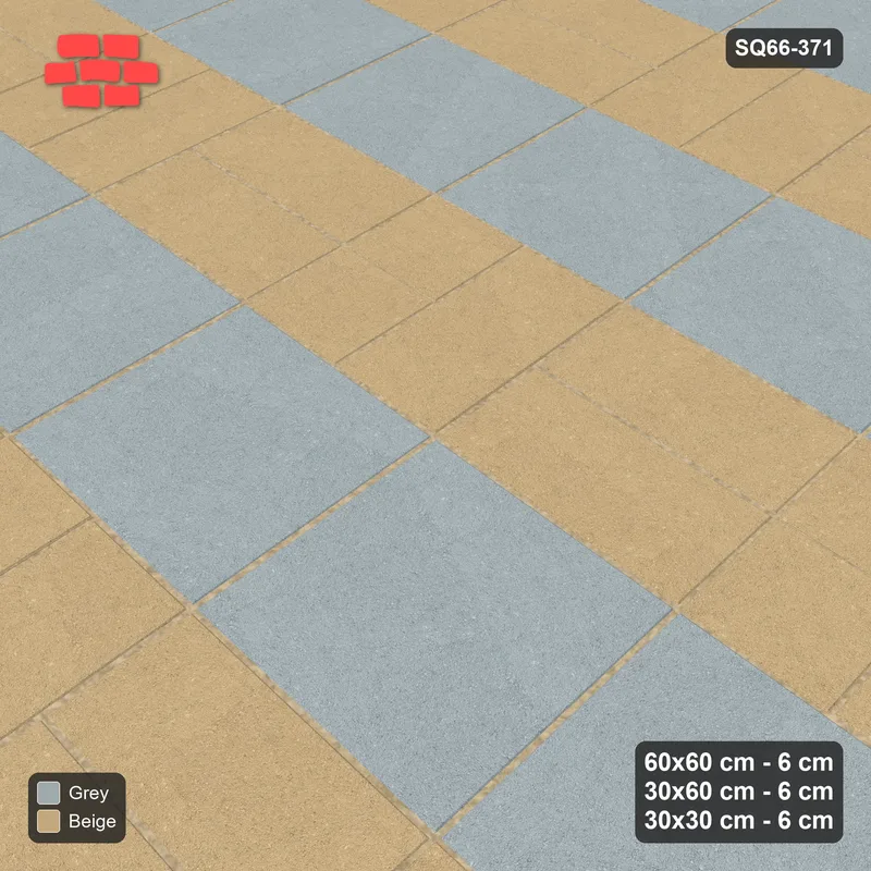 Interlock (Pasco) 60x60 cm · SQ66-371 · Three-Size Ashlar, 120 cm Block, Slab vs Rest, Repeat · Side view Interlock (Pasco) 60x60 cm · SQ66-371 · Three-Size Ashlar, 120 cm Block, Slab vs Rest, Repeat · Side view
