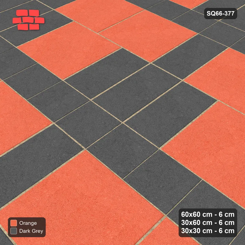Interlock (Pasco) 60x60 cm · SQ66-377 · Three-Size Ashlar, 150 cm Block, Slab vs Rest, Repeat · Side view Interlock (Pasco) 60x60 cm · SQ66-377 · Three-Size Ashlar, 150 cm Block, Slab vs Rest, Repeat · Side view