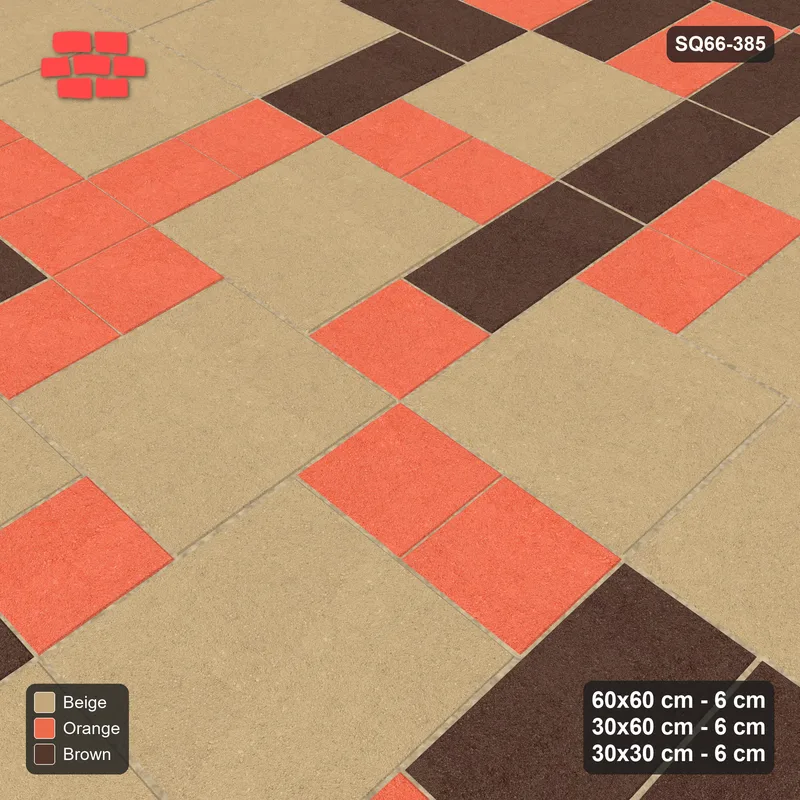 Interlock (Pasco) 60x60 cm · SQ66-385 · Three-Size Ashlar, 240 cm Block, Size Tones, Varied, 480 cm · Side view Interlock (Pasco) 60x60 cm · SQ66-385 · Three-Size Ashlar, 240 cm Block, Size Tones, Varied, 480 cm · Side view