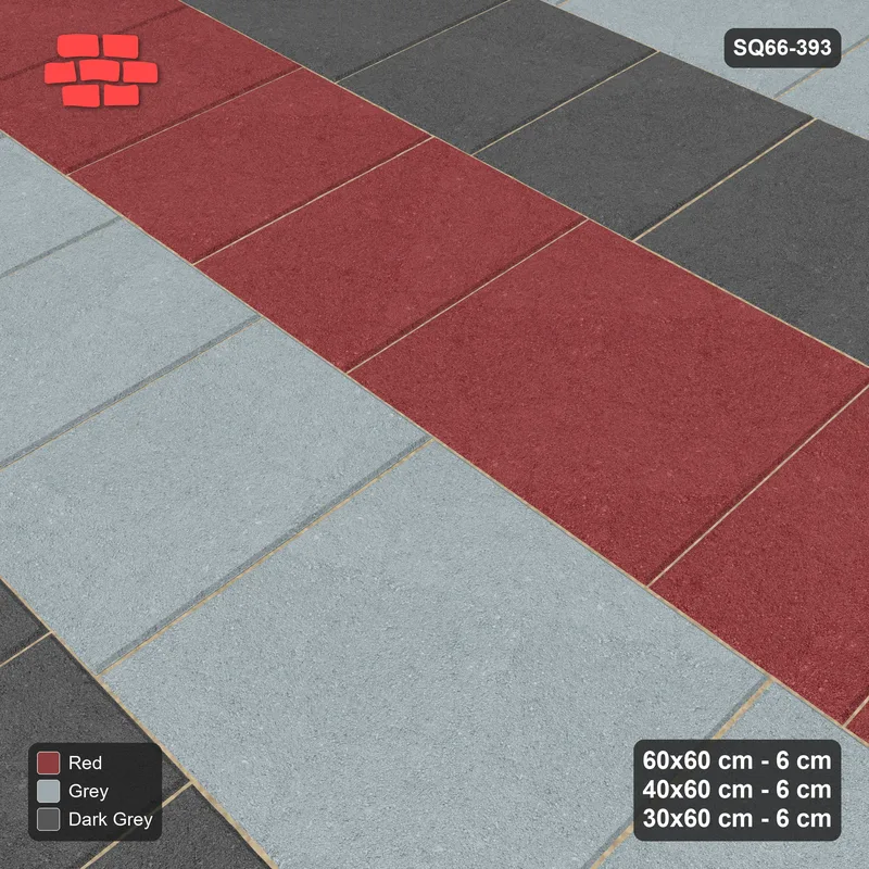 Interlock (Pasco) 60x60 cm · SQ66-393 · Roman Course Mix, 60 cm Courses, Course Tones, 360 cm · Side view Interlock (Pasco) 60x60 cm · SQ66-393 · Roman Course Mix, 60 cm Courses, Course Tones, 360 cm · Side view