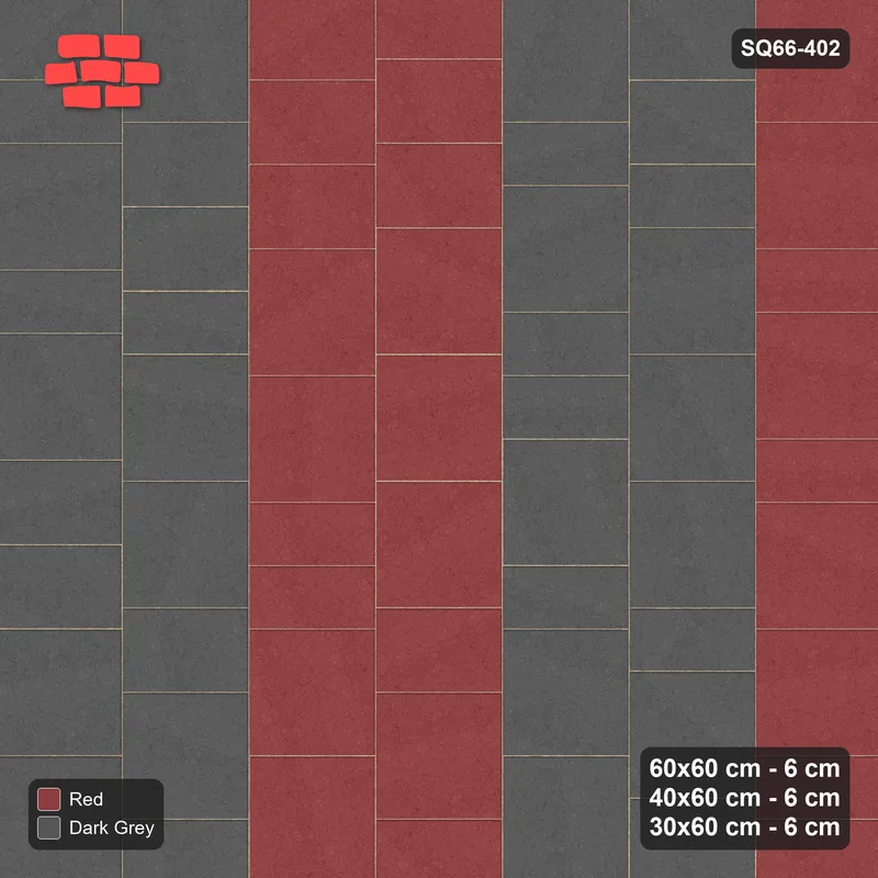 Interlock (Pasco) 60x60 cm · SQ66-402 · Roman Course Mix, 60 cm Courses, Paired Courses, 420 cm · Top view Interlock (Pasco) 60x60 cm · SQ66-402 · Roman Course Mix, 60 cm Courses, Paired Courses, 420 cm · Top view