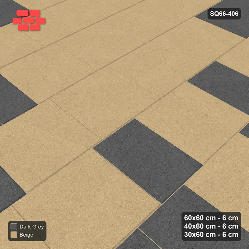 Interlock (Pasco) 60x60 cm · SQ66-406 · Roman Course Mix, 60 cm Courses, Length Tones, 480 cm · Side view Interlock (Pasco) 60x60 cm · SQ66-406 · Roman Course Mix, 60 cm Courses, Length Tones, 480 cm · Side view
