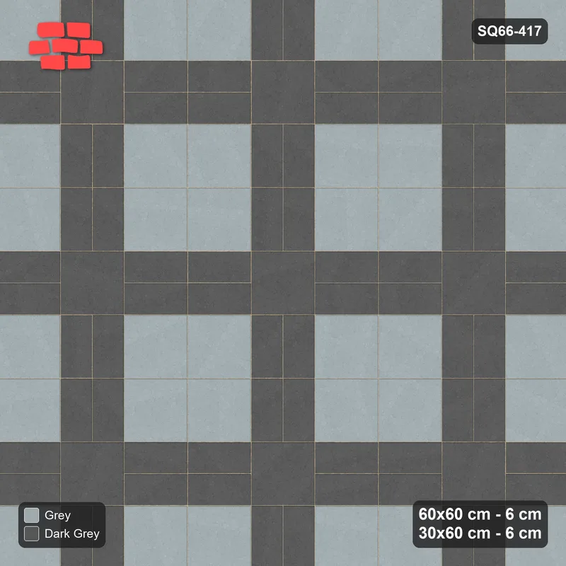 Interlock (Pasco) 60x60 cm · SQ66-417 · Double Pinwheel, 180 cm Module, Contrast Centre, Right Hand · Top view Interlock (Pasco) 60x60 cm · SQ66-417 · Double Pinwheel, 180 cm Module, Contrast Centre, Right Hand · Top view