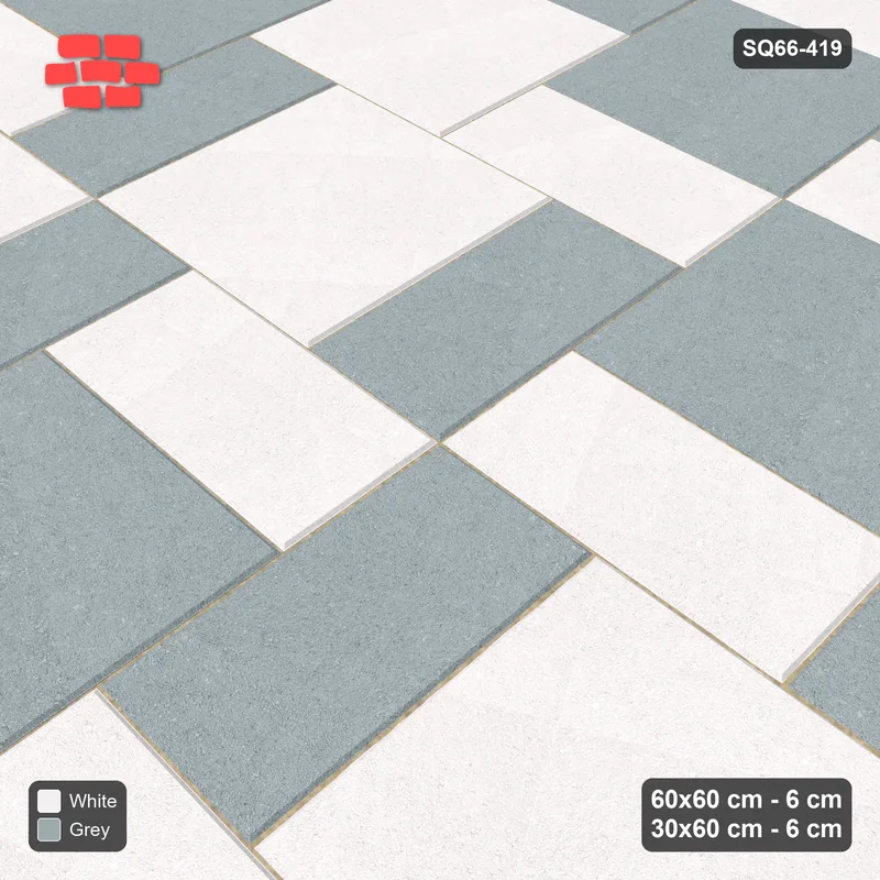 Interlock (Pasco) 60x60 cm · SQ66-419 · Double Pinwheel, 180 cm Module, Left Hand, Whole Modules · Side view Interlock (Pasco) 60x60 cm · SQ66-419 · Double Pinwheel, 180 cm Module, Left Hand, Whole Modules · Side view