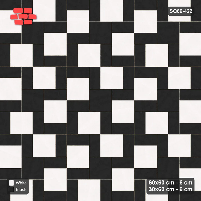 Interlock (Pasco) 60x60 cm · SQ66-422 · Double Pinwheel, 180 cm Module, Right Hand, Kerb, 580 cm · Top view Interlock (Pasco) 60x60 cm · SQ66-422 · Double Pinwheel, 180 cm Module, Right Hand, Kerb, 580 cm · Top view