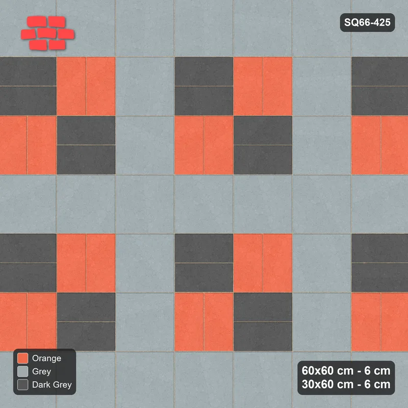 Interlock (Pasco) 60x60 cm · SQ66-425 · Double Pinwheel, 180 cm Module, H-V Plank Tones, Right Hand · Top view Interlock (Pasco) 60x60 cm · SQ66-425 · Double Pinwheel, 180 cm Module, H-V Plank Tones, Right Hand · Top view