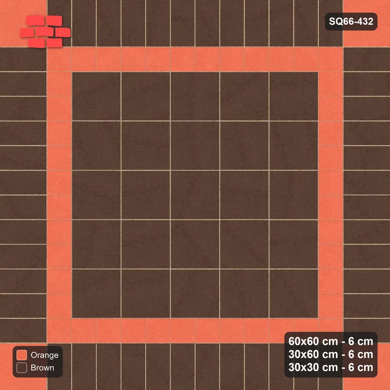 Interlock (Pasco) 60x60 cm · SQ66-432 · Rug, 5x5 Slab Field, Stack Centre, Corner Keys, Kerb, 520 cm · Top view Interlock (Pasco) 60x60 cm · SQ66-432 · Rug, 5x5 Slab Field, Stack Centre, Corner Keys, Kerb, 520 cm · Top view
