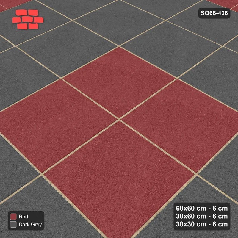 Interlock (Pasco) 60x60 cm · SQ66-436 · Rug, 6x6 Slab Field, Stack Centre, Corner Keys, 600 cm · Side view Interlock (Pasco) 60x60 cm · SQ66-436 · Rug, 6x6 Slab Field, Stack Centre, Corner Keys, 600 cm · Side view