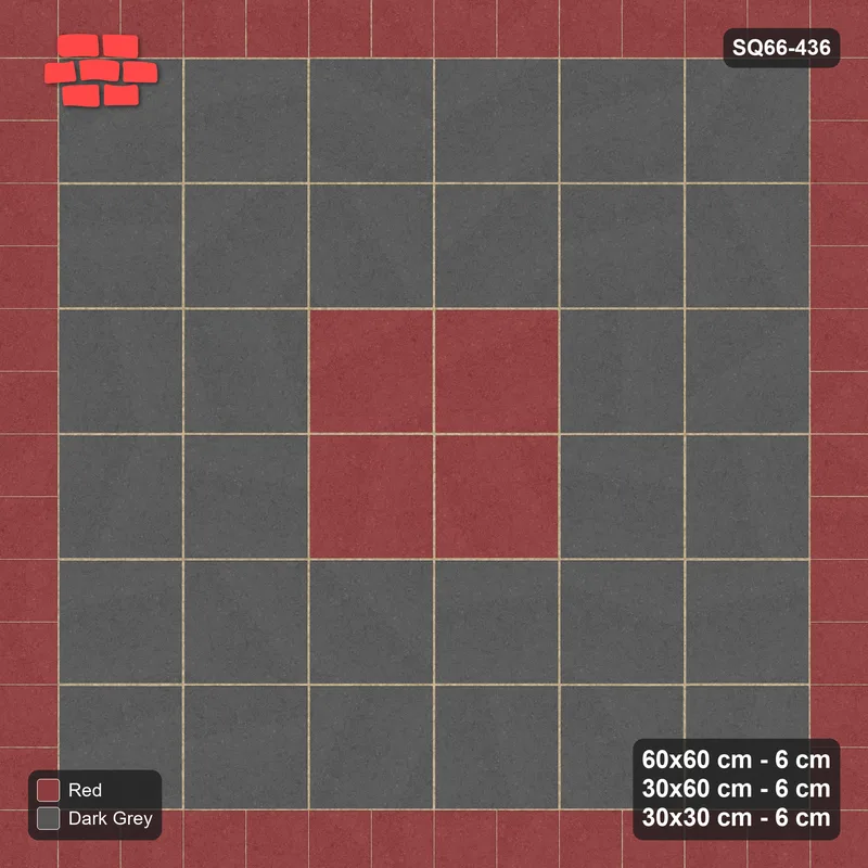 Interlock (Pasco) 60x60 cm · SQ66-436 · Rug, 6x6 Slab Field, Stack Centre, Corner Keys, 600 cm · Top view Interlock (Pasco) 60x60 cm · SQ66-436 · Rug, 6x6 Slab Field, Stack Centre, Corner Keys, 600 cm · Top view