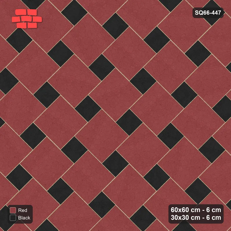 Interlock (Pasco) 60x60 cm · SQ66-447 · 45 Degree Lattice in Kerb, Solid Slabs, Kerb, 385 cm · Top view Interlock (Pasco) 60x60 cm · SQ66-447 · 45 Degree Lattice in Kerb, Solid Slabs, Kerb, 385 cm · Top view