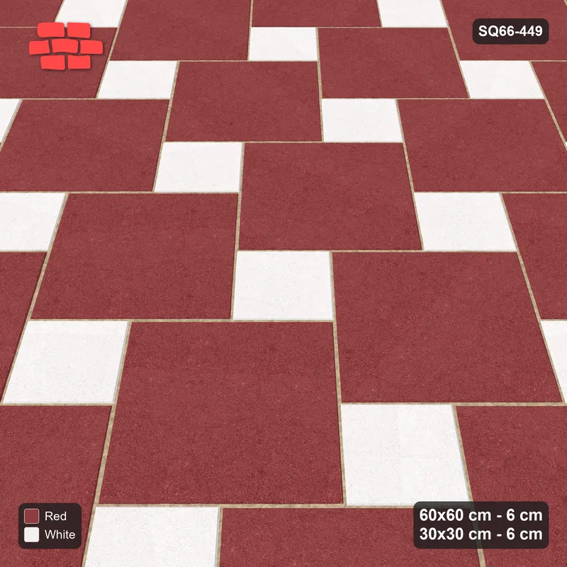 Interlock (Pasco) 60x60 cm · SQ66-449 · 45 Degree Lattice in Kerb, Solid Slabs, Kerb, 510 cm · Side view Interlock (Pasco) 60x60 cm · SQ66-449 · 45 Degree Lattice in Kerb, Solid Slabs, Kerb, 510 cm · Side view