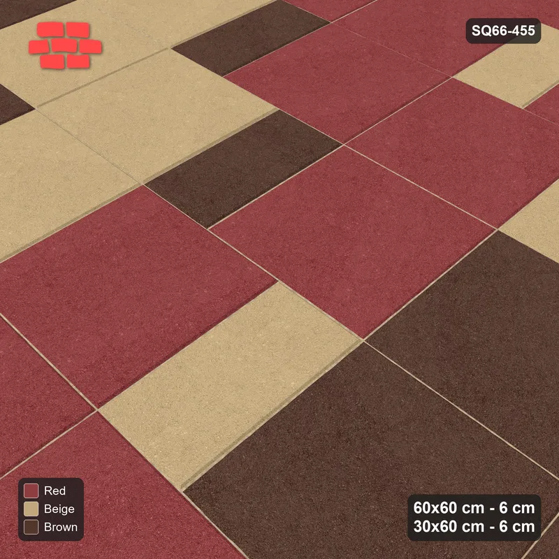 Interlock (Pasco) 60x60 cm · SQ66-455 · Ombre Gradient, Slab-Step, Dark to Light, 600 cm · Side view Interlock (Pasco) 60x60 cm · SQ66-455 · Ombre Gradient, Slab-Step, Dark to Light, 600 cm · Side view