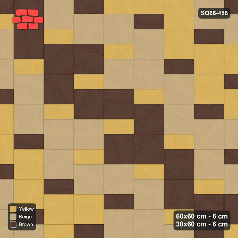 Interlock (Pasco) 60x60 cm · SQ66-458 · Diagonal Colour Bands, Slab-Step, 150 cm Bands, 480 cm · Top view Interlock (Pasco) 60x60 cm · SQ66-458 · Diagonal Colour Bands, Slab-Step, 150 cm Bands, 480 cm · Top view