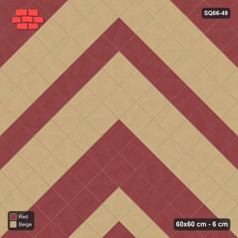 Interlock (Pasco) 60x60 cm · SQ66-49 · Diagonal Concentric Rings · Top view Interlock (Pasco) 60x60 cm · SQ66-49 · Diagonal Concentric Rings · Top view