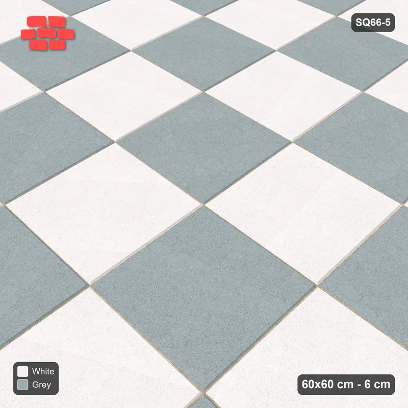 Interlock (Pasco) 60x60 cm · SQ66-5 · Slab Checkerboard · Side view Interlock (Pasco) 60x60 cm · SQ66-5 · Slab Checkerboard · Side view