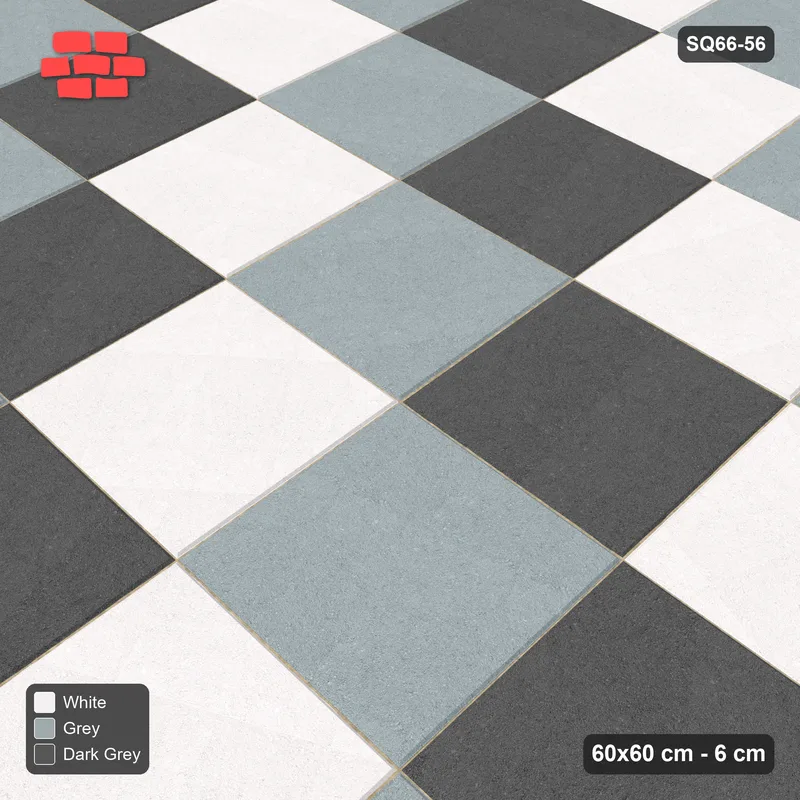Interlock (Pasco) 60x60 cm · SQ66-56 · Diagonal Tone Steps · Side view Interlock (Pasco) 60x60 cm · SQ66-56 · Diagonal Tone Steps · Side view