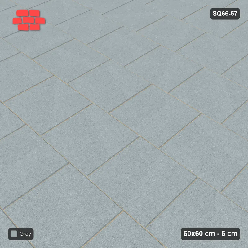 Interlock (Pasco) 60x60 cm · SQ66-57 · Third-Bond Plaza · Side view Interlock (Pasco) 60x60 cm · SQ66-57 · Third-Bond Plaza · Side view