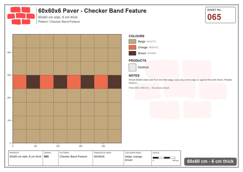 Interlock (Pasco) 60x60 cm · SQ66-65 · Argyle Diamonds · Laying plan Interlock (Pasco) 60x60 cm · SQ66-65 · Argyle Diamonds · Laying plan