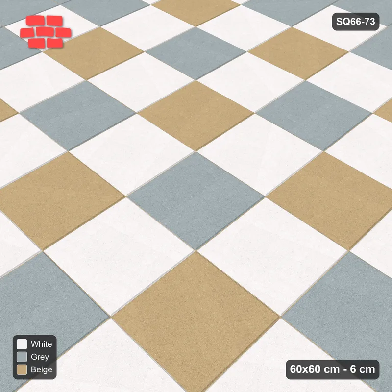 Interlock (Pasco) 60x60 cm · SQ66-73 · Argyle Diamonds with Single Slab Border · Side view Interlock (Pasco) 60x60 cm · SQ66-73 · Argyle Diamonds with Single Slab Border · Side view