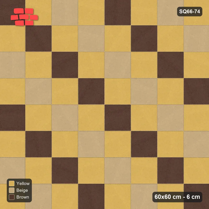 Interlock (Pasco) 60x60 cm · SQ66-74 · Tri-Tone Checker · Top view Interlock (Pasco) 60x60 cm · SQ66-74 · Tri-Tone Checker · Top view