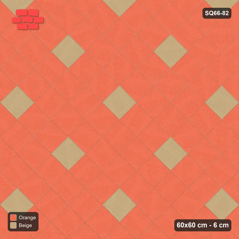Interlock (Pasco) 60x60 cm · SQ66-82 · Diagonal with Wide Dotted Grid · Top view Interlock (Pasco) 60x60 cm · SQ66-82 · Diagonal with Wide Dotted Grid · Top view