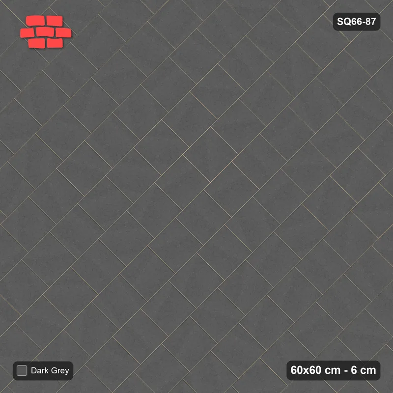 Interlock (Pasco) 60x60 cm · SQ66-87 · Diagonal Quarter-Bond Plaza · Top view Interlock (Pasco) 60x60 cm · SQ66-87 · Diagonal Quarter-Bond Plaza · Top view