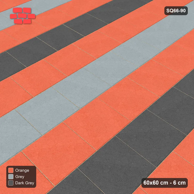 Interlock (Pasco) 60x60 cm · SQ66-90 · Vertical Half-Bond with Tri-Tone Course Stripes · Side view Interlock (Pasco) 60x60 cm · SQ66-90 · Vertical Half-Bond with Tri-Tone Course Stripes · Side view