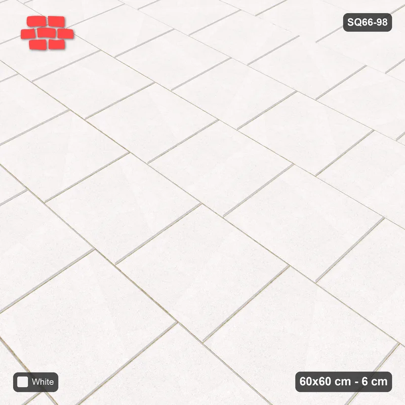 Interlock (Pasco) 60x60 cm · SQ66-98 · Quarter-Bond Plaza · Side view Interlock (Pasco) 60x60 cm · SQ66-98 · Quarter-Bond Plaza · Side view