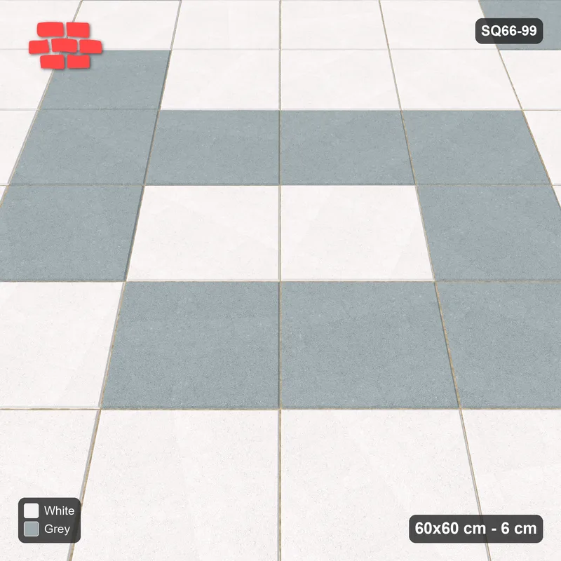 Interlock (Pasco) 60x60 cm · SQ66-99 · Diagonal Tonal Blend · Side view Interlock (Pasco) 60x60 cm · SQ66-99 · Diagonal Tonal Blend · Side view