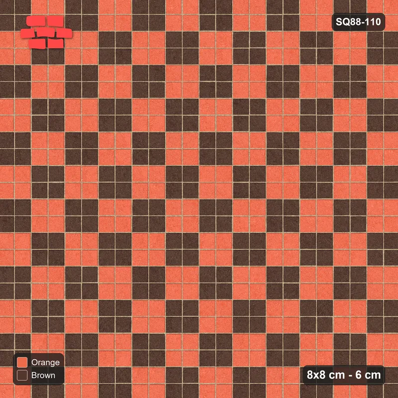 Interlock (Pasco) 8x8 cm · SQ88-110 · Stack Bond Checkerboard 2-Cobble Squares in Single Cobble Border · Top view Interlock (Pasco) 8x8 cm · SQ88-110 · Stack Bond Checkerboard 2-Cobble Squares in Single Cobble Border · Top view