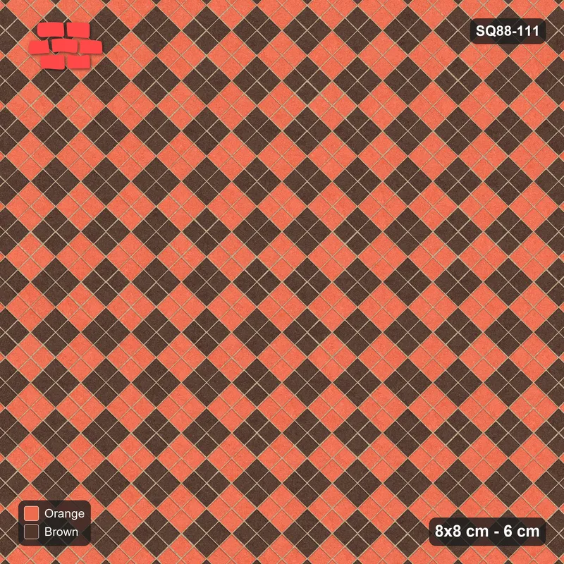 Interlock (Pasco) 8x8 cm · SQ88-111 · Diagonal Stack Bond Checkerboard 2-Cobble Squares · Top view Interlock (Pasco) 8x8 cm · SQ88-111 · Diagonal Stack Bond Checkerboard 2-Cobble Squares · Top view
